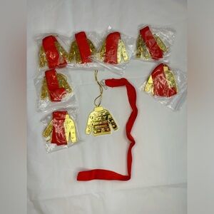 Ugly Christmas Sweater Ornament Medal Award Necklace Lot of 7 Christmas Favors